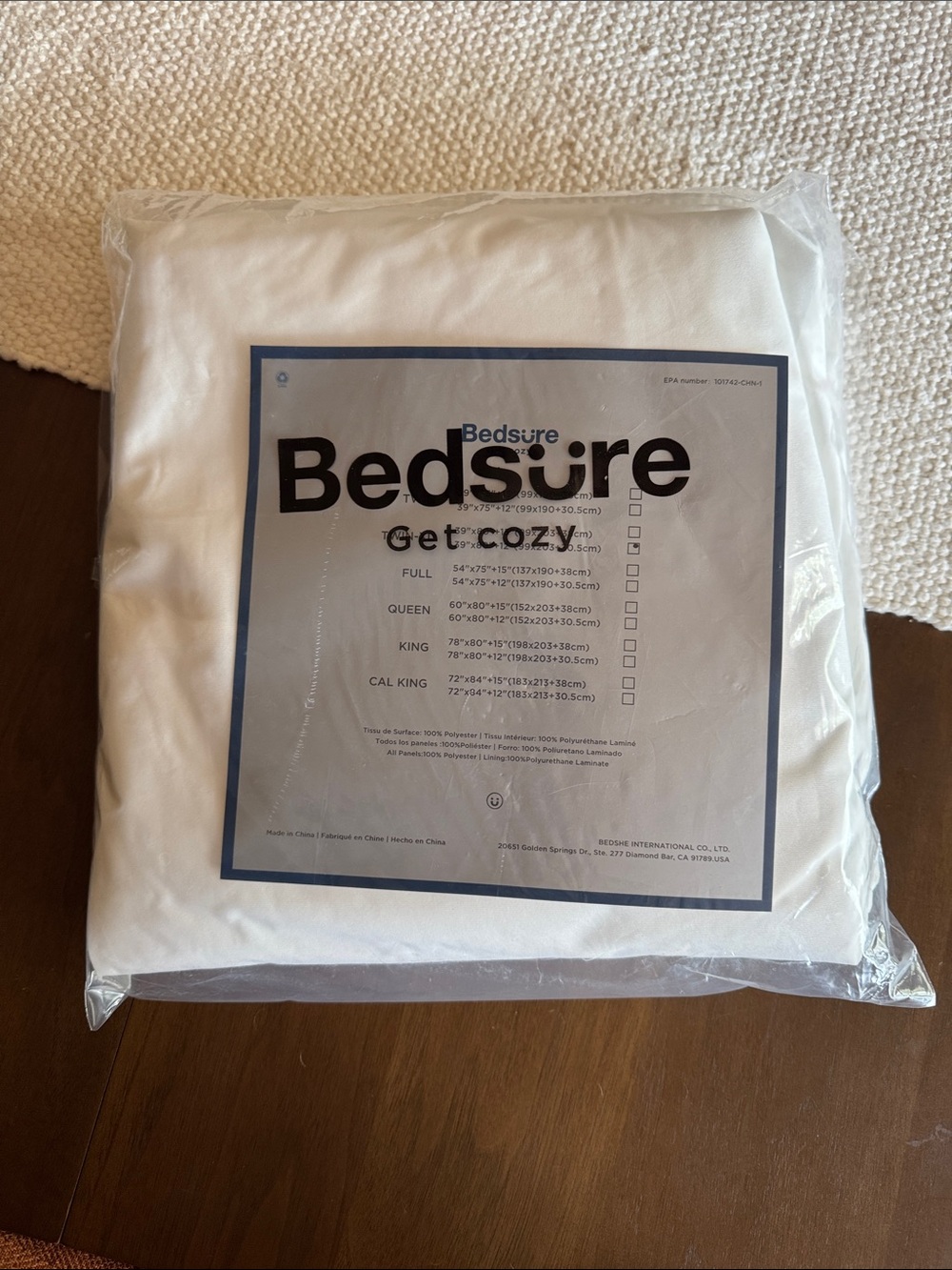Bedsure White Waterproof Mattress Protector - Get Cozy - Picture 1 of 1